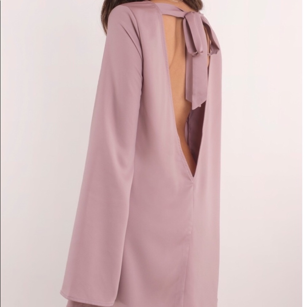 Pink open back dress